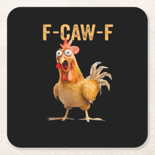Kip F-Caw-F Grappig Trendy Kartonnen Onderzetters