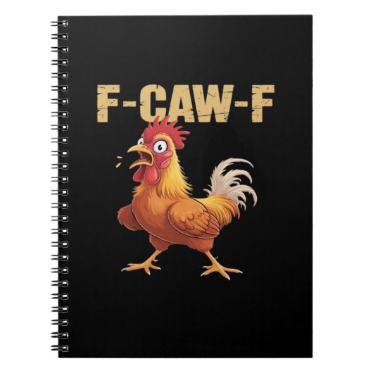 Kip F-Caw-F Klassiek Grappig Retro Notitieboek (Voorkant)