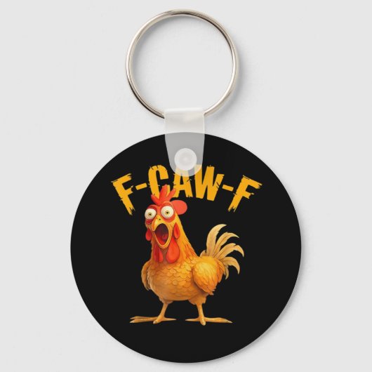 Kip F-Caw-F Klassiek Koel Uniek Sleutelhanger (Voorkant)