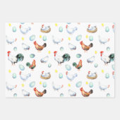 Kip familie boerderij inpakpapier (Voorkant)