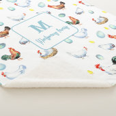 Kip familie boerderij Monogram Sherpa Deken (3/4)