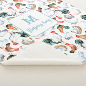 Kip familie boerderij Monogram Sherpa Deken (3/4)