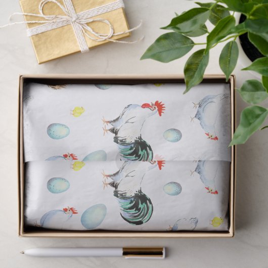 Kip familie boerderij weefsel papier (Geschenk)