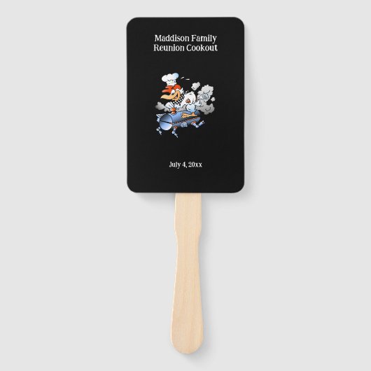 Kip familie reünie Cookout Custom Handwaaier (Voorkant)