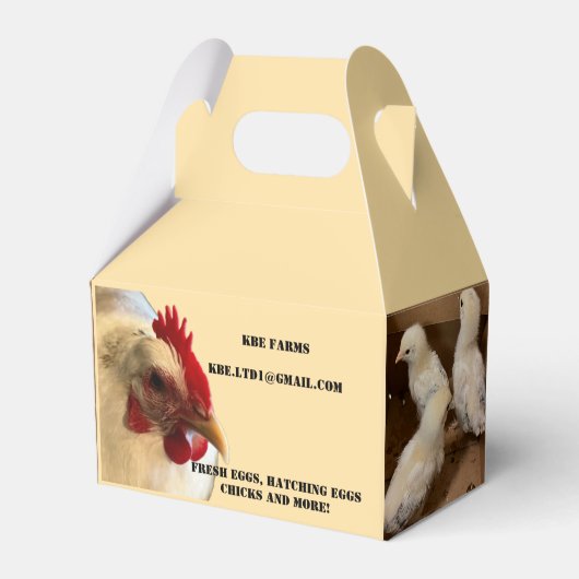 Kip Favor Box Bedankdoosjes (Voorkant Zijde)