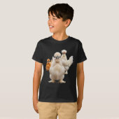 Kip, Fluffy Hen Squad Frontaal Starend T-shirt (Voorkant volledig)