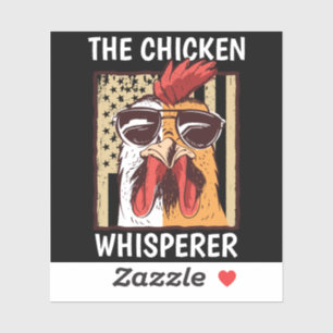Kip fluisteraar Kip Boer Grappige Boer Sticker