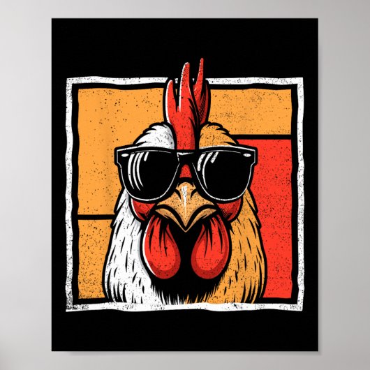 Kip Funny Rooster Boer Kippen Fath Poster (Voorkant)
