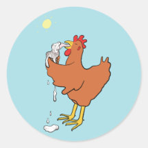 Kip genieten van ijs