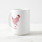 Kip gepersonaliseerd koffiemok (Voorkant links)