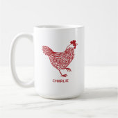 Kip gepersonaliseerd koffiemok (Links)