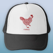 Kip gepersonaliseerd trucker pet