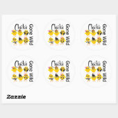 Kip Gone Wild Ronde Sticker (Vel)
