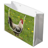 kip, haan, dier, vogel, boerderij, landbouw, groot cadeauzakje (Voorkant Gekanteld)