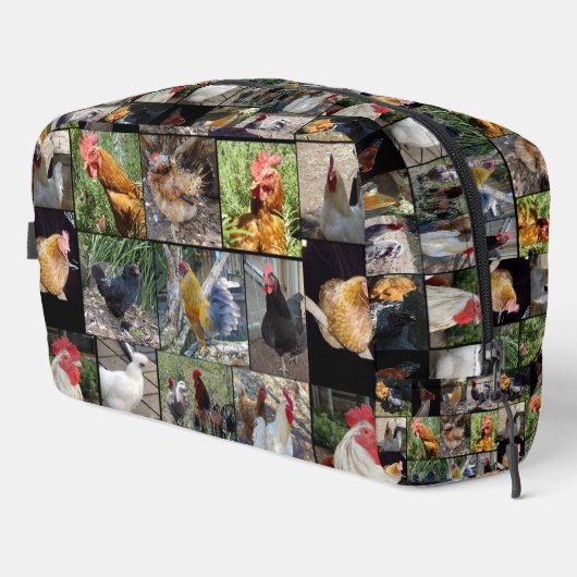 Kip Haan Fotocollage, Toiletartikelen Tas (Rechterhoek)