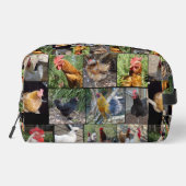 Kip Haan Fotocollage, Toiletartikelen Tas (Achterkant)