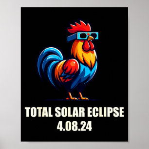Kip Haan Grappige Totale Zonsverduistering 20 apri Poster
