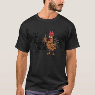 Kip Haan Steen Papier Schaar, Keelstoot, T-shirt