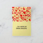 Kip Haan Valentijnsdag Liefde Romantische Boerderi Kaart (Binnen)