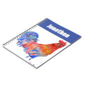 Kip Haan Vogel Kinder Jongens Naam Notitieboek (Linkerzijde)