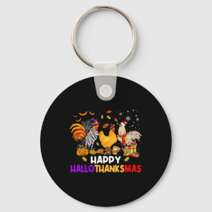 Kip Halloween Gelukkig Hallothankmas Herfst Chris Sleutelhanger