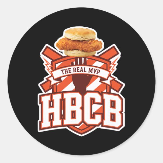 Kip, Hbcb De Echte Mvp Kip Sandwich Dge Ronde Sticker (Voorkant)