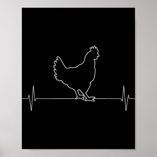 Kip Hen Dier Vintage Hartslag Poster (Voorkant)