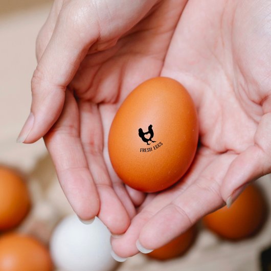 Kip, Hen Eieren | Verse Eieren | Eitje Mini Stempe Rubberstempel