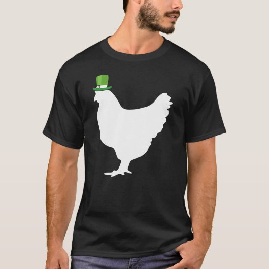 Kip Hen Leprechaun Iers St Patrick Dag T-shirt (Voorkant)