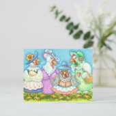 KIP HEN PARTIJ, LAND FEATHERDE VRIENDEN Leuk Briefkaart (Staand voorkant)