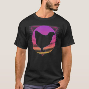 Kip Hen Vogel Boerderij Boer Vaporwave Vintage 80s T-shirt