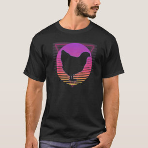 Kip Hen Vogel Boerderij Boer Vaporwave Vintage 80s T-shirt