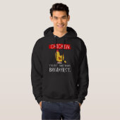 Kip het huisdier dat ontbijt poept grappig hoodie (Voorkant volledig)
