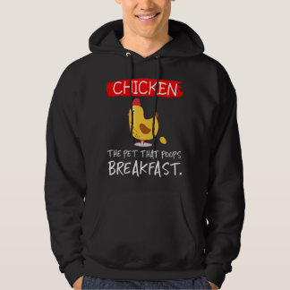 Kip het huisdier dat ontbijt poept grappig hoodie