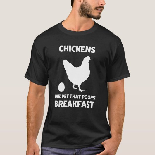 Kip Het Huisdier Dat Ontbijt Poept T-shirt (Voorkant)