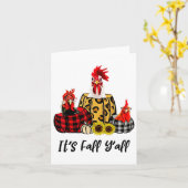 Kip Het is Herfst Y'all Leopard Pumpkin Autumn Tha Kaart (Gele Bloem)