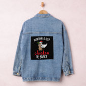 Kip het tweemaal grappig Kip-kerstontwerp Denim Jacket (Hangar)
