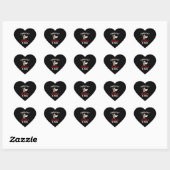 Kip het tweemaal grappig Kip-kerstontwerp Hart Sticker (Vel)