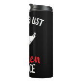 Kip het tweemaal grappig Kip-kerstontwerp Thermosbeker (Geroteerd rechts)