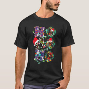 Kip Ho Ho Ho Kerstmis Kerstman Hoed Licht Kerstmis T-shirt