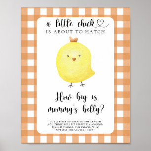 kip - hoe groot is mama's buik spel poster