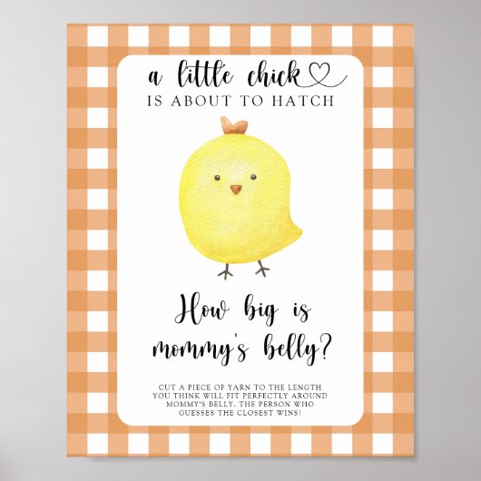 kip - hoe groot is mama's buik spel poster (Voorkant)