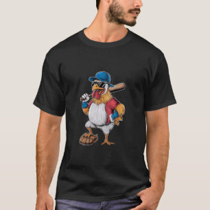 Kip Honkbal Speler Grappig Sport Ontwerp T-shirt