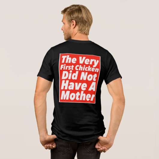 Kip Humor Print Nieuwigheid Tri-Blend Shirt (Achterkant volledig)