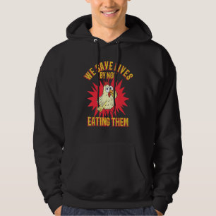 Kip Humor Voedsel Vegetarisch Veganistische Vegani Hoodie