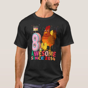 Kip Ik ben 8 jaar oude meisjes die dag om de kip g T-shirt