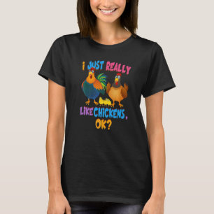 Kip ik hou echt van kippen. t-shirt