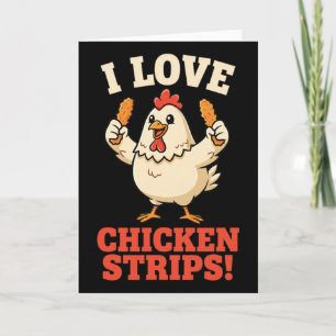 Kip, ik hou van kipfilet! Grappige kip-humor Kaart