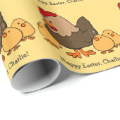 Kip illustratie aangepaste tekst inpakpapier (Rol Hoek)