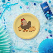 Kip illustratie kinderen papieren borden papieren bordje (Feest)